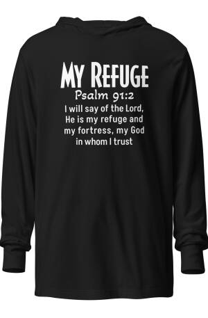 My Refuge Hooded long-sleeve tee